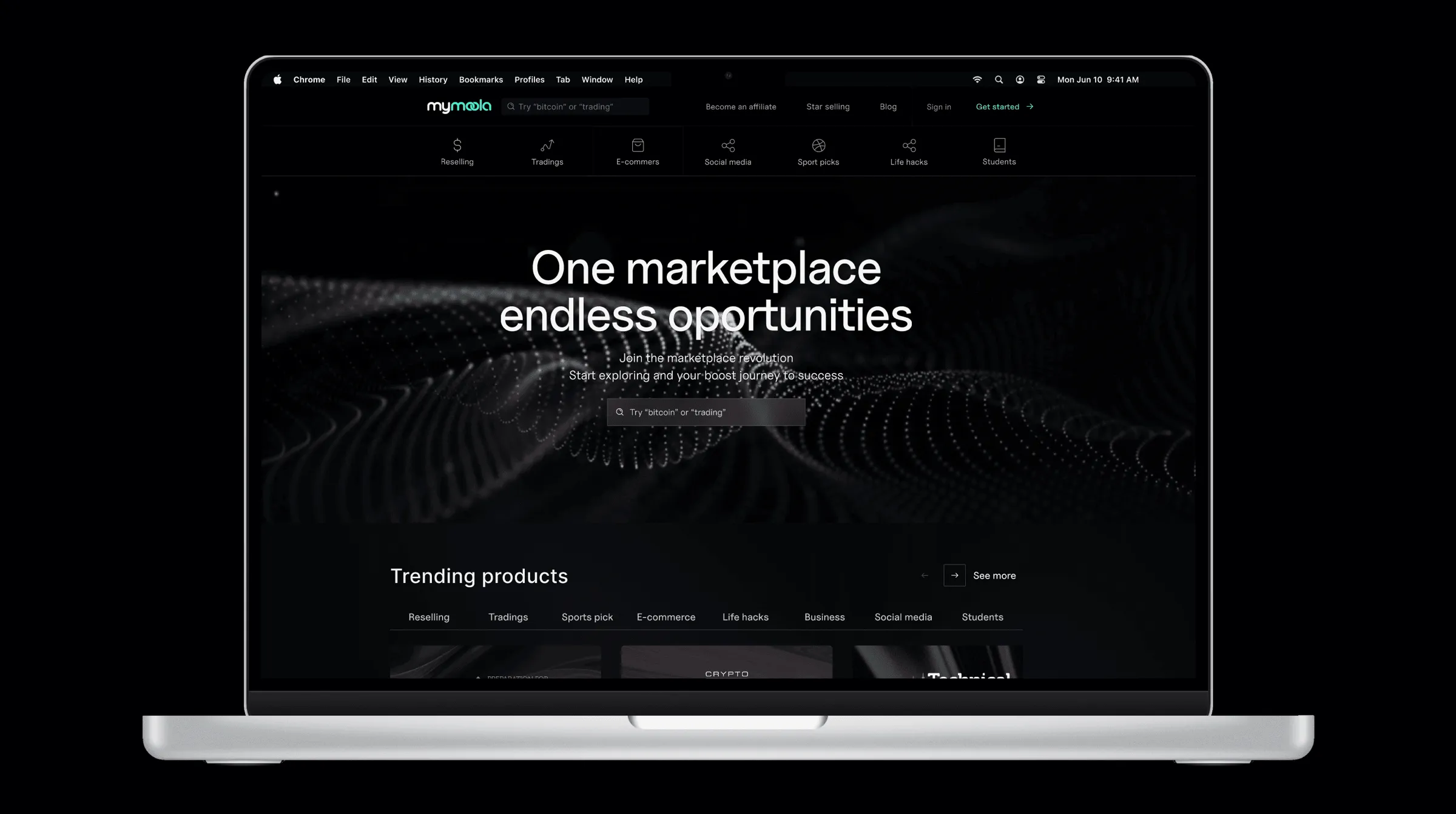 mymoola marketplace screens